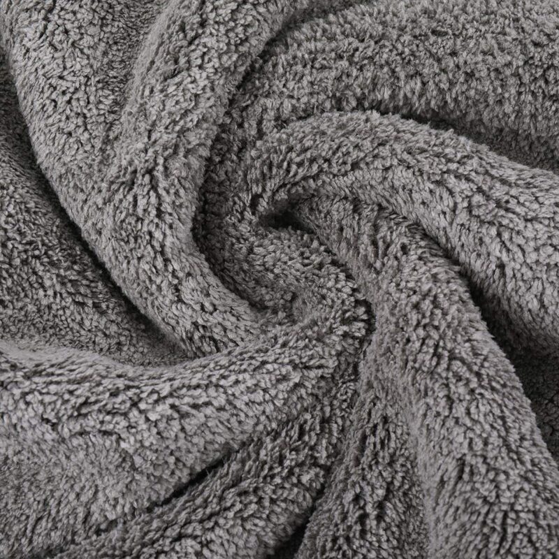 Gray color microfiber fabric zoom view