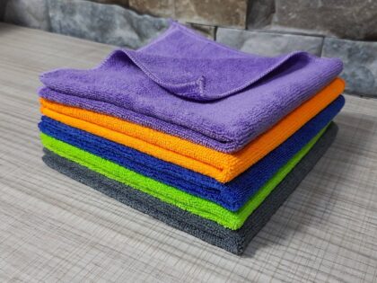 microfiber clothes 5pcs multicolour 40cm-40cm Lavender orange blue gray and green